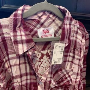 Justice plaid shirt